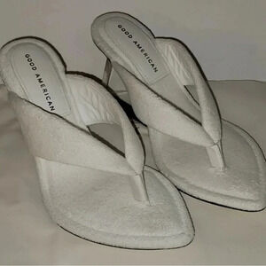 GOOD AMERICAN NWT TERRY WEDGE WHITE S 10 1/2